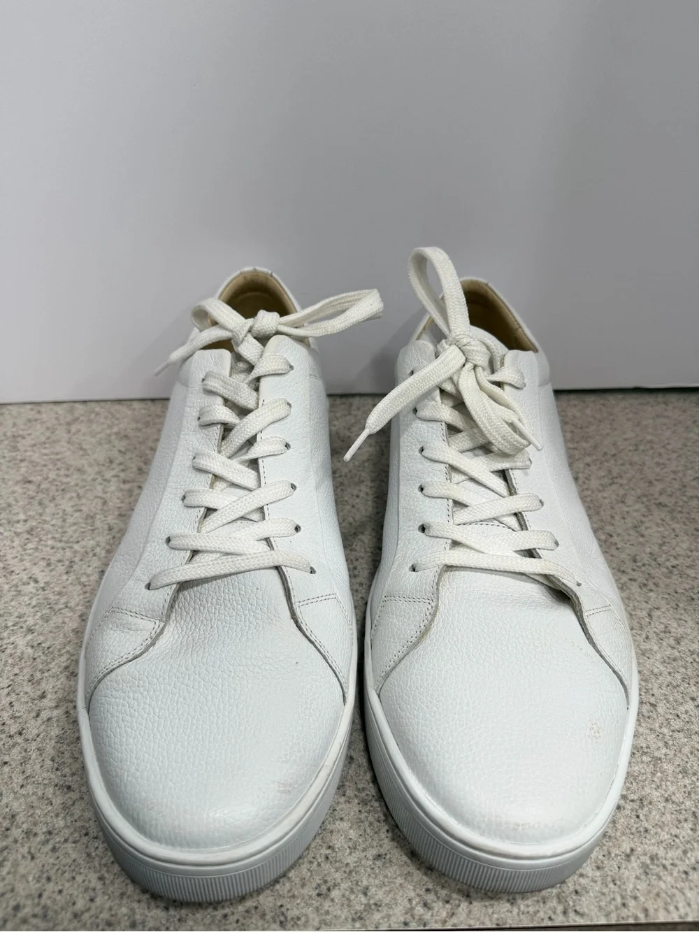 MERCANTI FIORENTINI White Leather Lace Up Sneakers - Men's Size 13M -White -5901